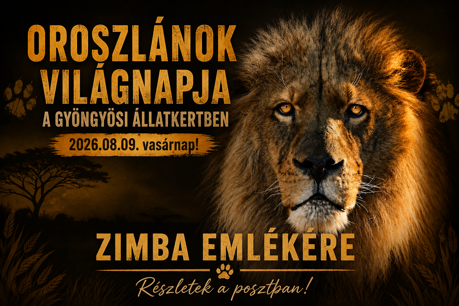 Oroszlánok világnapja a Gyöngyösi Állatkertben!